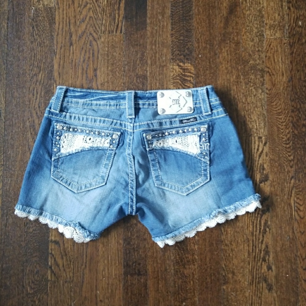 Miss Me lace jean shorts, worn once!